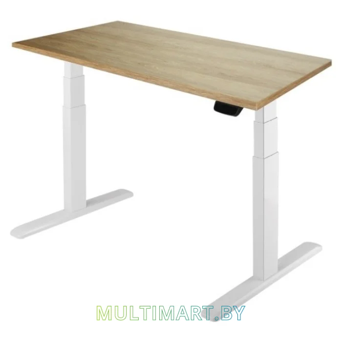 Стол для работы стоя ErgoSmart Unique Ergo Desk 1360x800x36мм (дуб натуральный/белый)